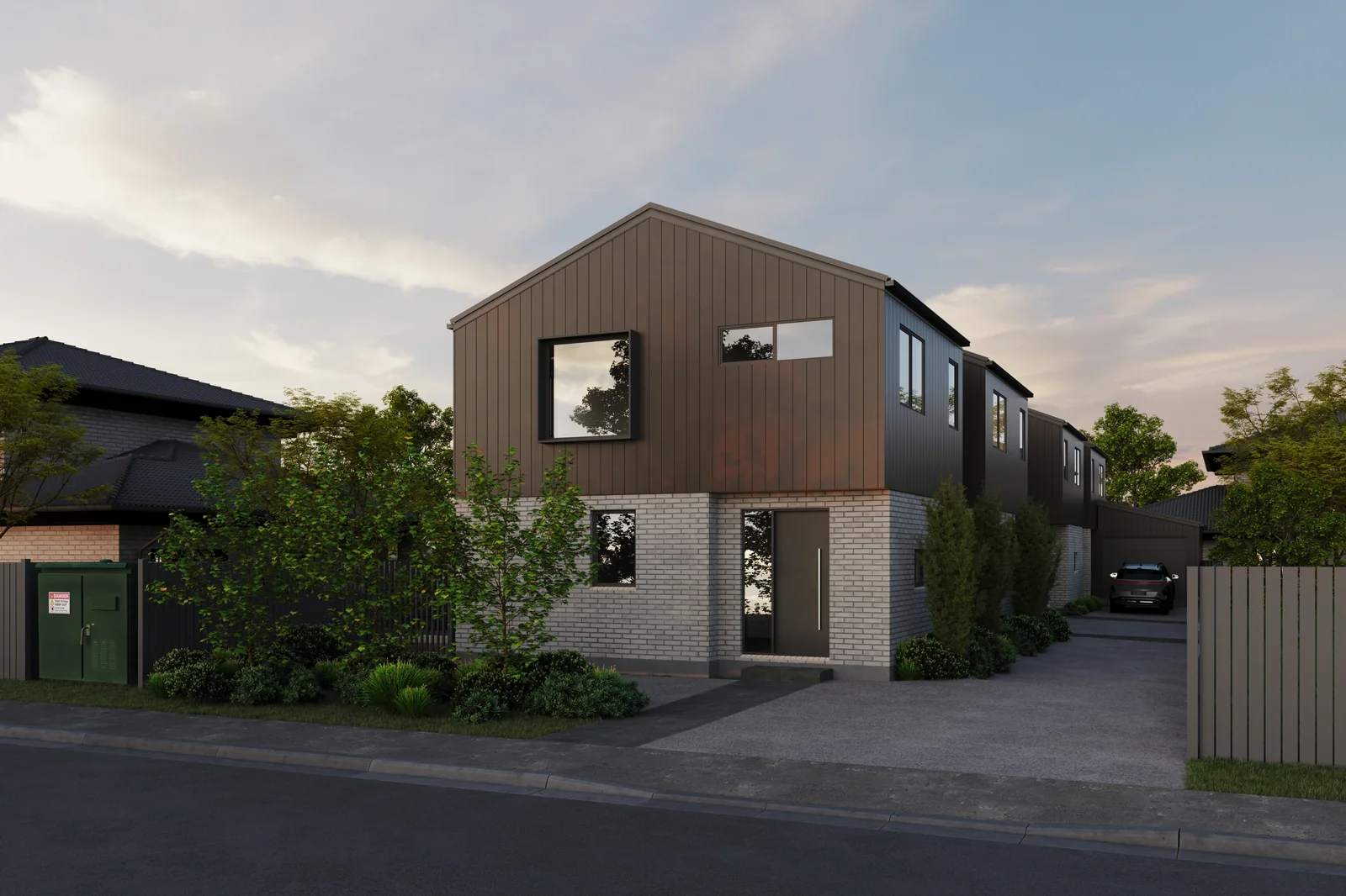 Oblique street view render for 10 Sydney Street