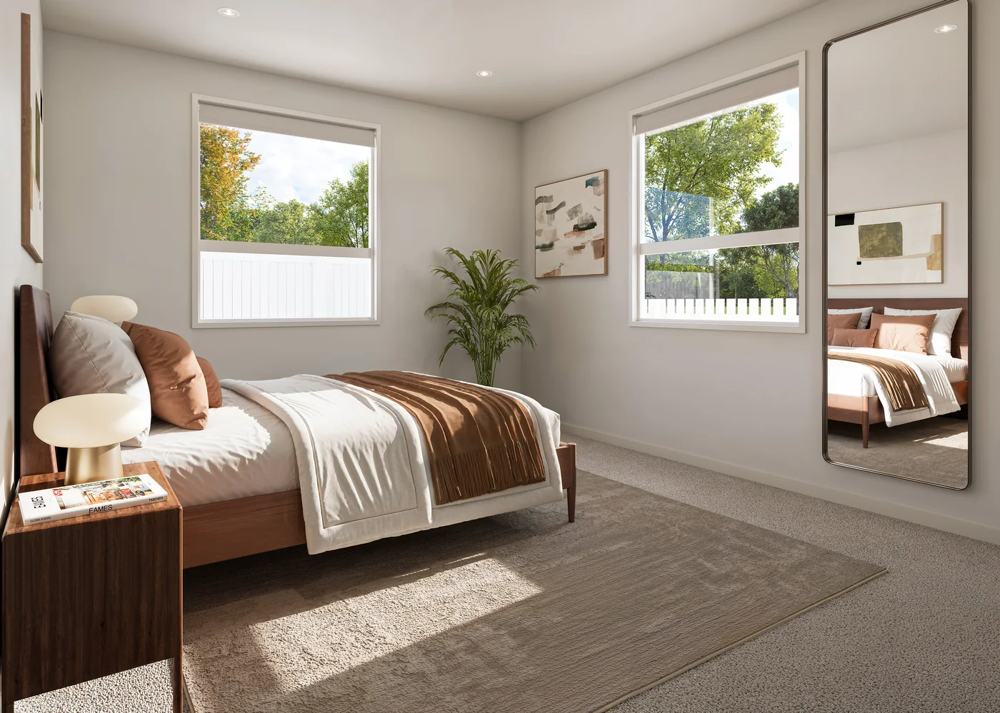 Bedroom render for 80 Domain Terrace