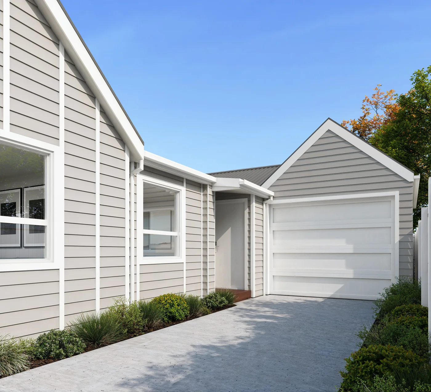 Driveway and entrance render for 80 Domain Terrace