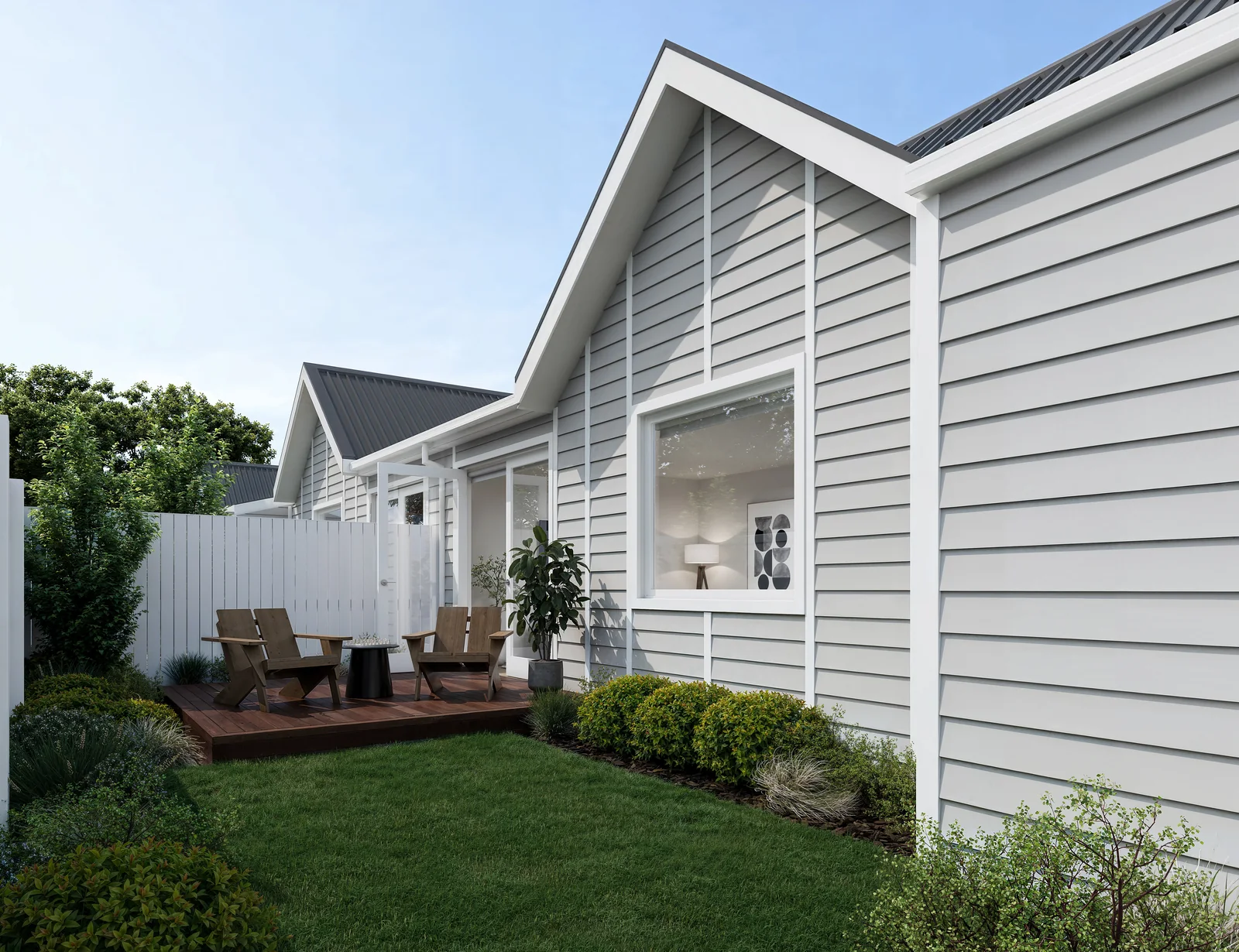 Outdoor yard render for 80 Domain Terrace